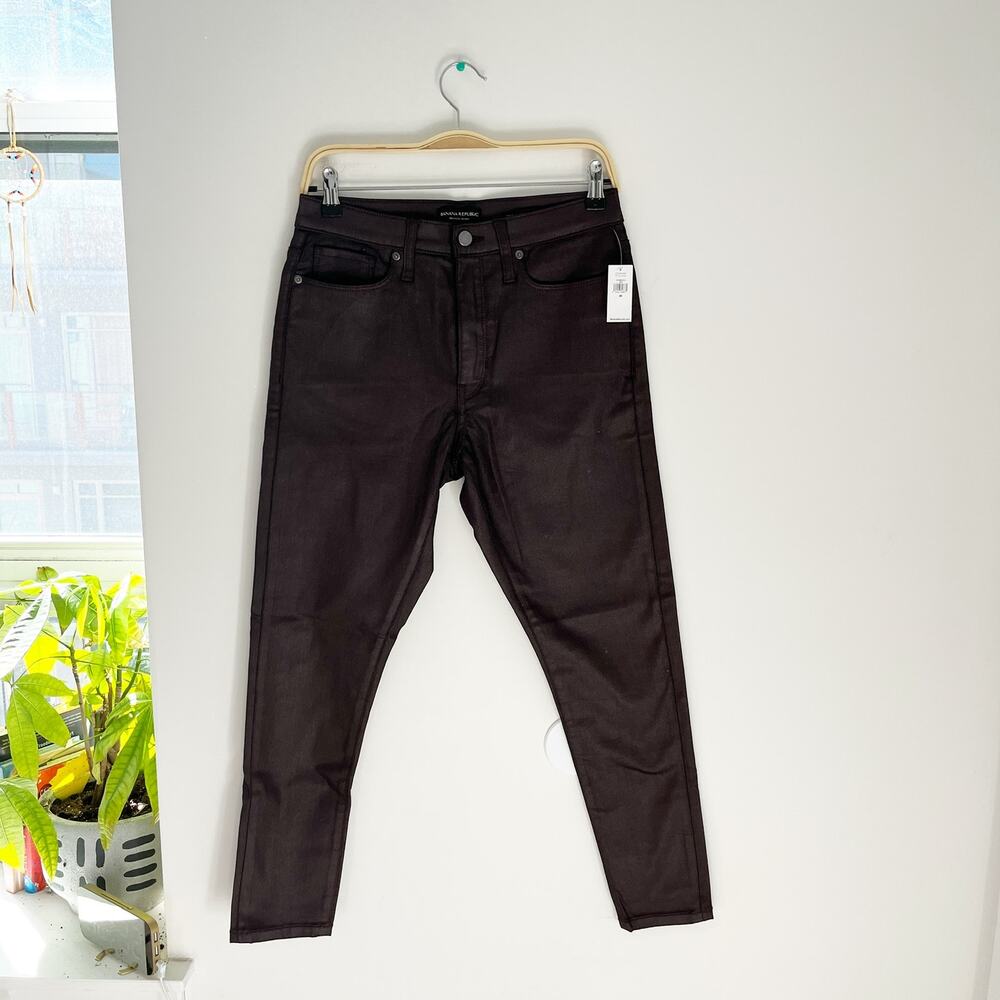 NEW Banana Republic Purple Shimmer Skinny Jeans Size 29